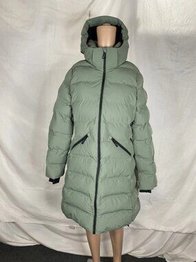 Superdry & Co. Womens City Mid Padded Soft Coat Size 8 Freestyle Green